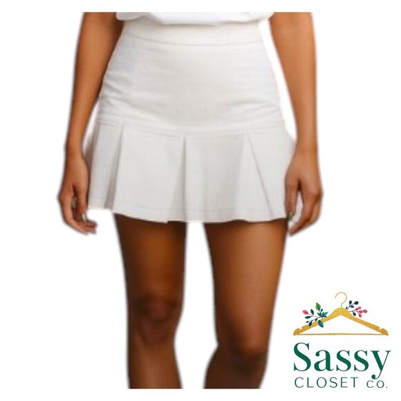 Corduroy Mini Skort – FOREVER 21, Off-White, Sz L, Excellent - Picture 1 of 8